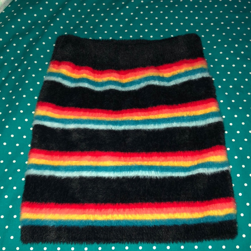 Rainbow Fitted Mini Skirt